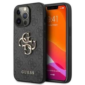 Guess GUHCP13L4GMGGR iPhone 13 Pro / 13 6.1" grey/grey hardcase 4G Big Metal Logo