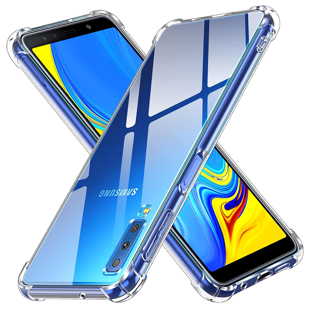 Techsuit - Shockproof Clear Silicone - Samsung Galaxy A7 2018 - Clear