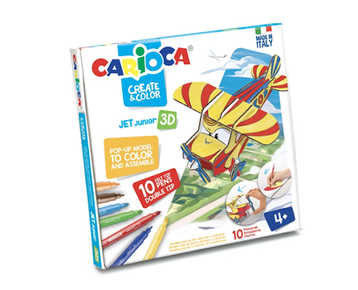 CARIOCA CREATE   COLOR JET JUNIOR 3D ΠΑΖΛ - ΣΕΤ ΖΩΓΡΑΦΙΚΗΣ ΜΕ 10 ΜΑΡΚΑΔΟΡΟΥΣ