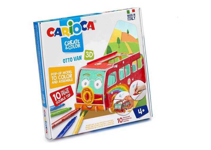 CARIOCA CREATE   COLOR OTTO VAN 3D ΠΑΖΛ - ΣΕΤ ΖΩΓΡΑΦΙΚΗΣ ΜΕ 10 ΜΑΡΚΑΔΟΡΟΥΣ