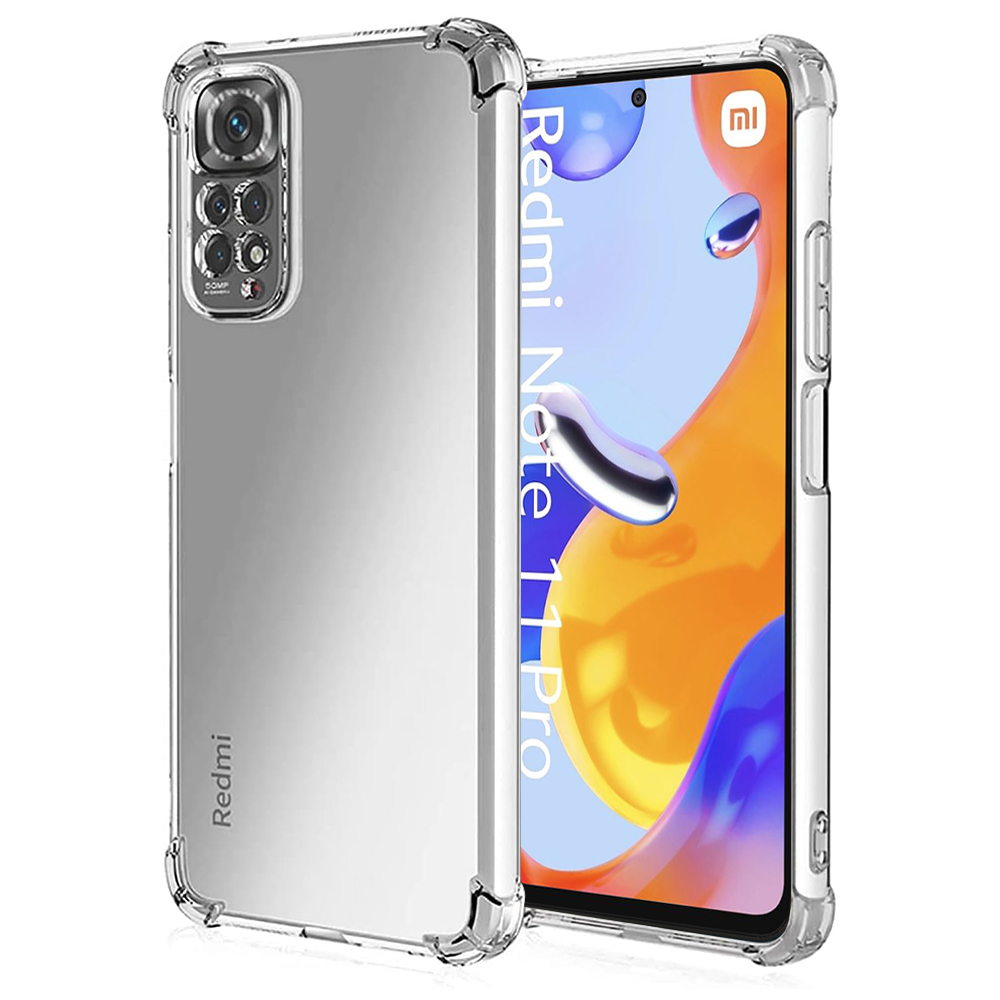 Techsuit - Shockproof Clear Silicone - Xiaomi Redmi Note 11 Pro 4G / Note 11 Pro 5G / Note 12 Pro 4G - Clear