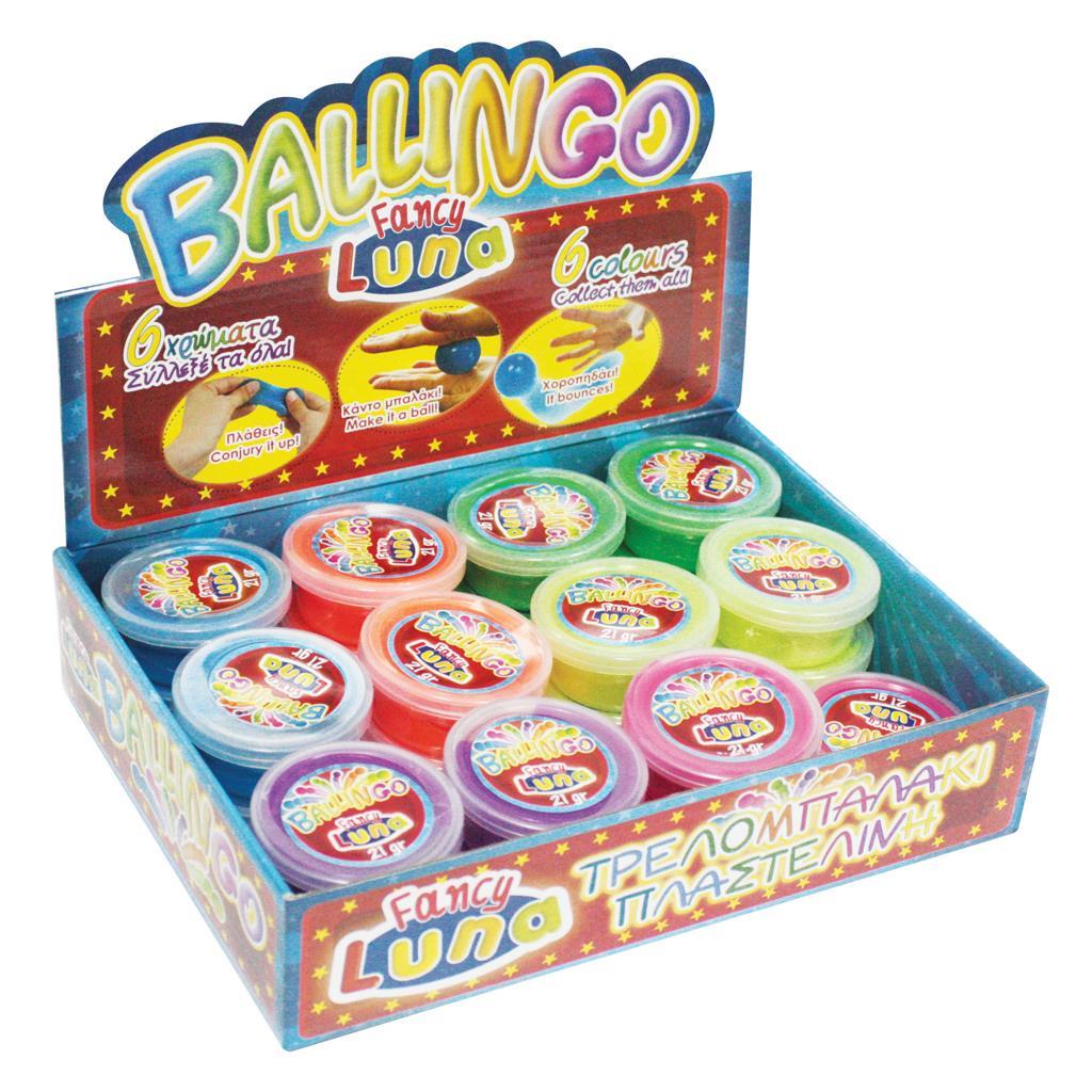 Πλαστελίνη Τρελομπαλάκι Ballingo Luna 21 γρ. σε 6 Χρώματα