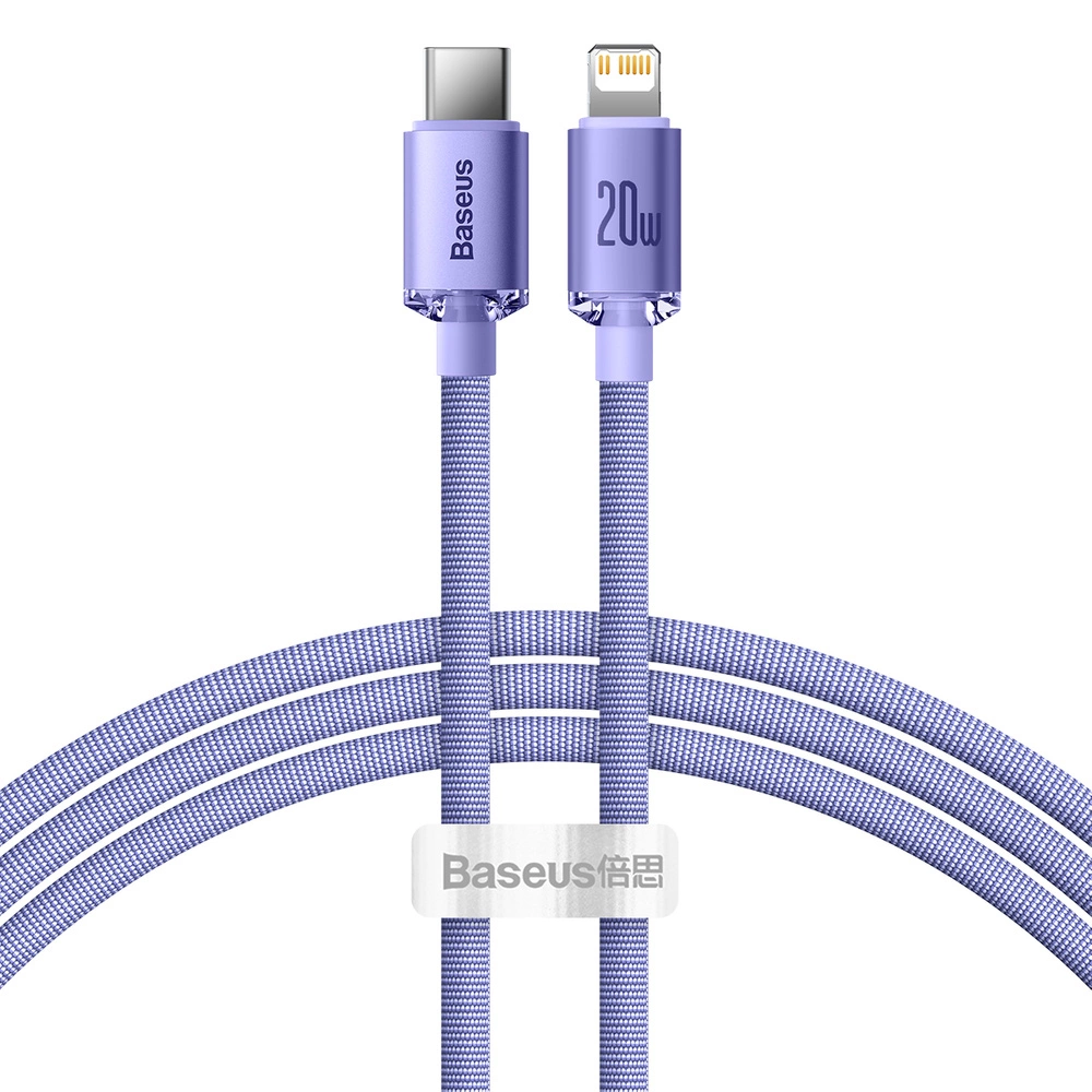 Baseus CAJY000205 Lightning - USB-C PD cable 20W 480Mb/s 1.2m - purple