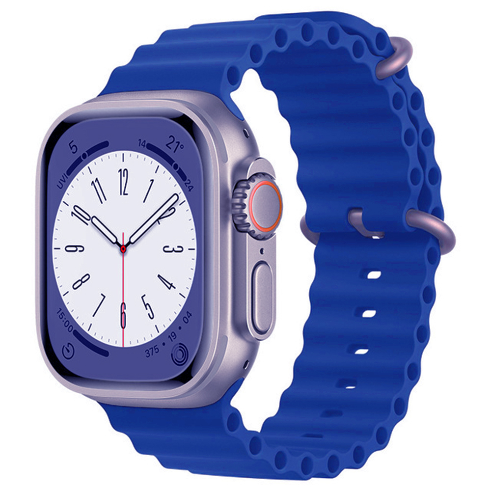 Techsuit - Watchband (W038) - Apple Watch 1/2/3/4/5/6/7/8/9/10/SE/SE 2 (38/40/41/42mm) - Blue