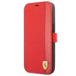 Ferrari FESAXFLBKP13SRE iPhone 13 mini 5.4" red/red book On Track Carbon Stripe