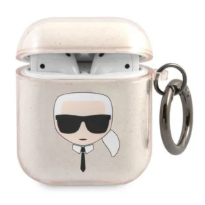 Karl Lagerfeld KLA2UKHGD AirPods cover złoty/gold Glitter Karl`s Head