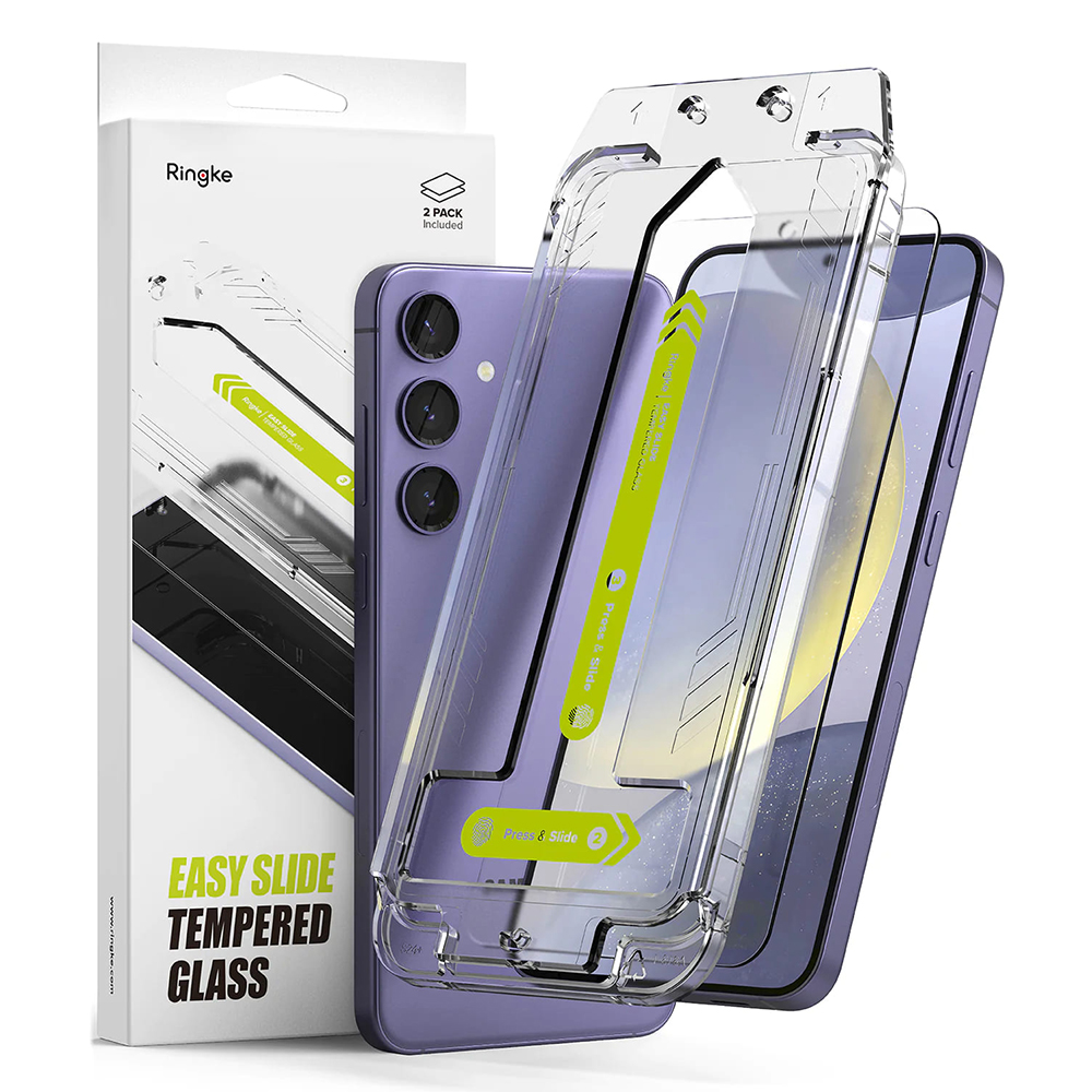 Ringke - Easy Slide Tempered Glass (2 pack) - Samsung Galaxy S24 - Clear