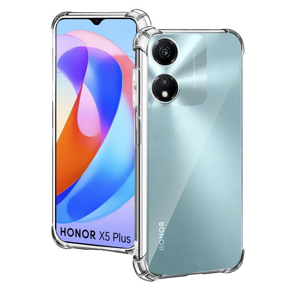 Techsuit - Shockproof Clear Silicone - Honor X5 Plus - Clear