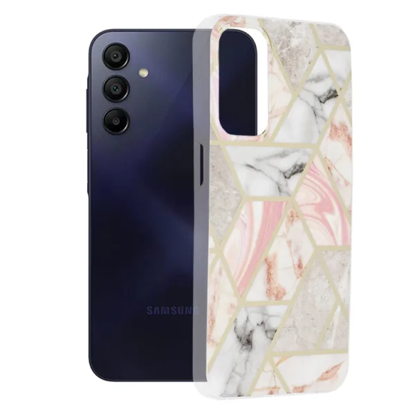 Techsuit - Marble Series - Samsung Galaxy A15 4G / A15 5G - Pink Hex