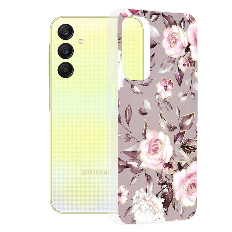 Techsuit - Marble Series - Samsung Galaxy A25 5G - Bloom of Ruth Gray