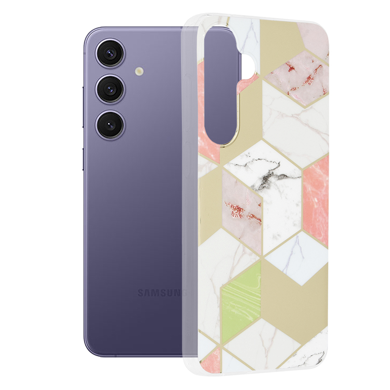 Techsuit - Marble Series - Samsung Galaxy S24 Plus - Purple Hex