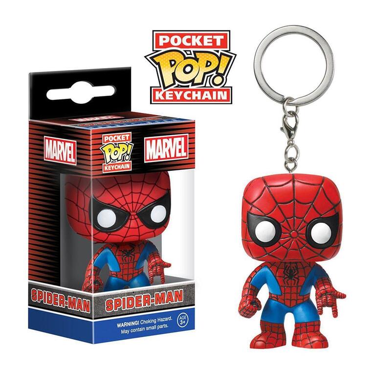 FUNKO POCKET POP!: MARVEL - SPIDER MAN BOBBLE HEAD VINYL FIGURE KEYCHAIN