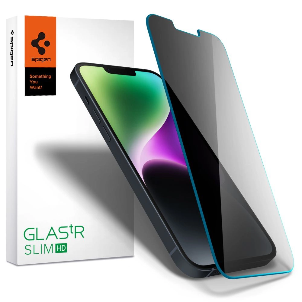 Spigen Glas.tR Slim Privacy Tempered Glass for iPhone 13 / 13 Pro / 14