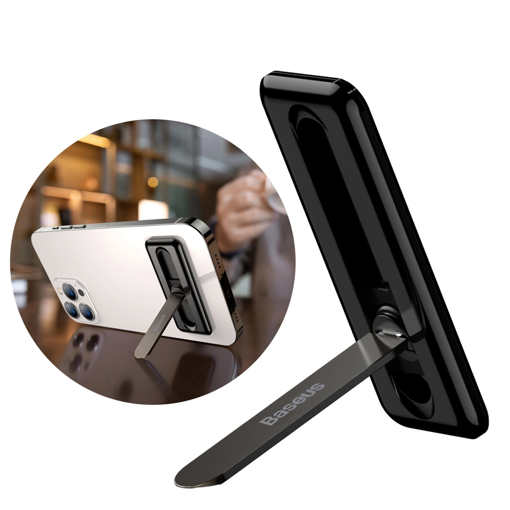 Baseus self-adhesive foldable phone stand black (LUXZ000001)