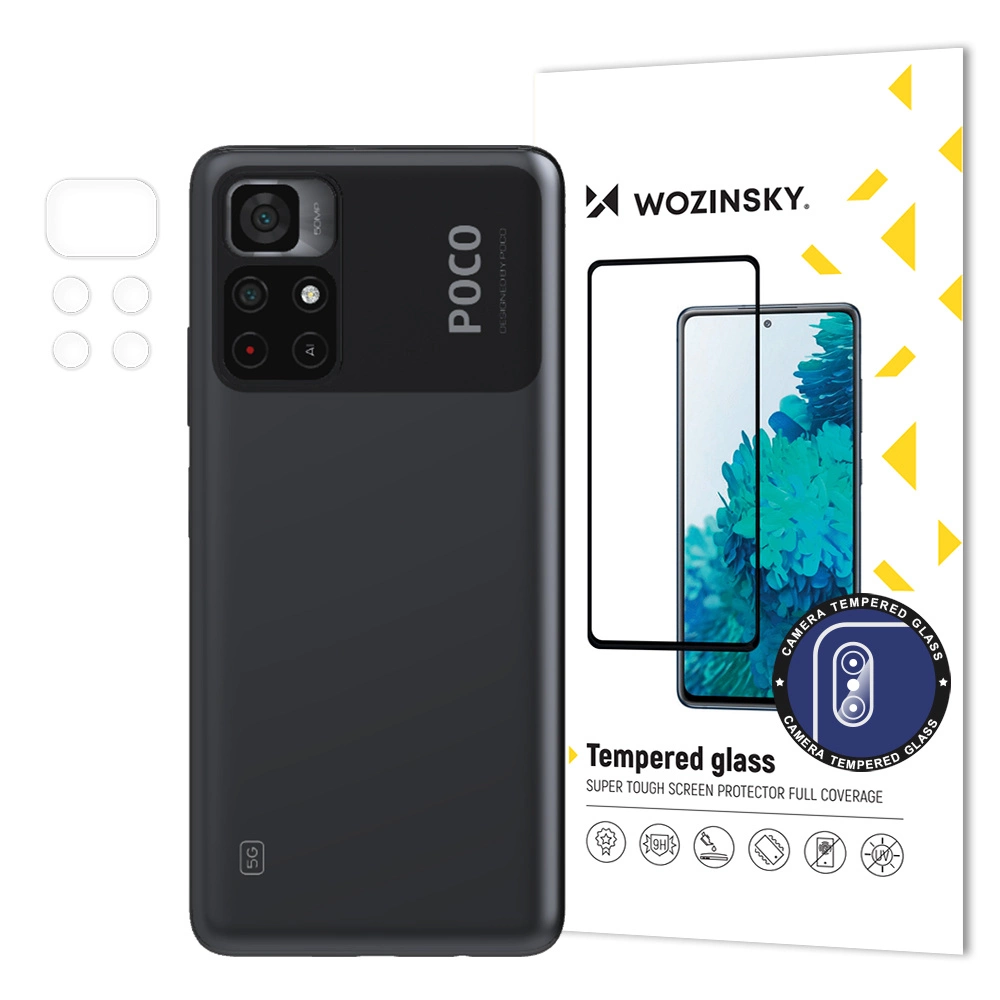 Wozinsky Camera Glass 9H Full Camera Tempered Glass for Xiaomi Poco M4 Pro 5G Camera