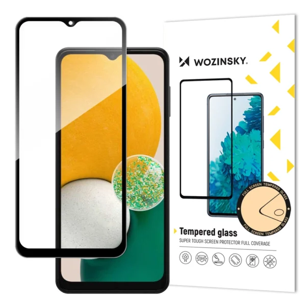 Wozinsky Super Tough Full Glue Tempered Glass Full Screen With Frame Case Friendly Samsung Galaxy A13 / A23 / A23 5G / M13 Black