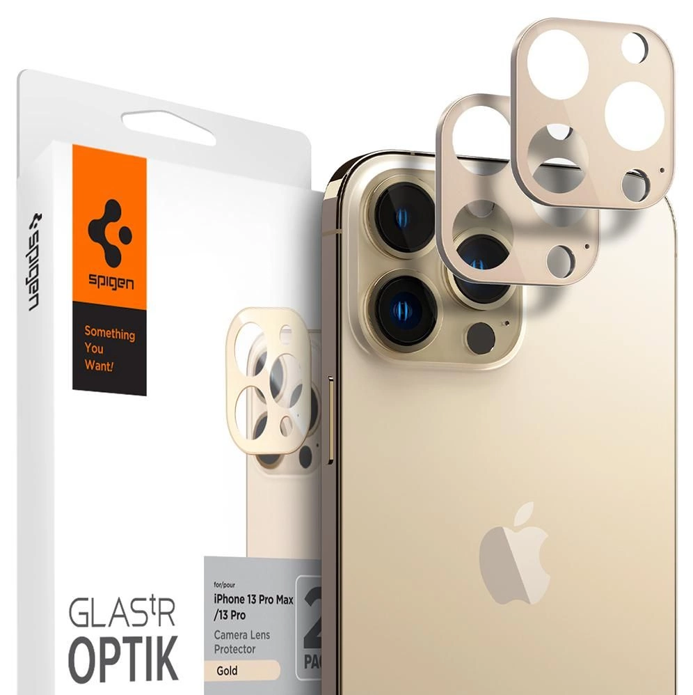 Spigen Optik.tR Camera Protector for iPhone 13 Pro / 13 Pro Max - Gold 2 pcs.