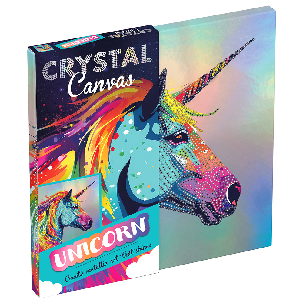 Crystal Creations Metallic Foil Canvas 30 x 30: Unicorn