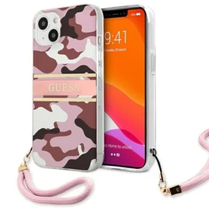 Guess GUHCP13SKCABPI iPhone 13 mini 5.4" pink/pink hardcase Camo Strap Collection