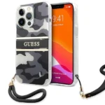 Guess GUHCP13XKCABBK iPhone 13 Pro Max 6.7" black/black hardcase Camo Strap Collection