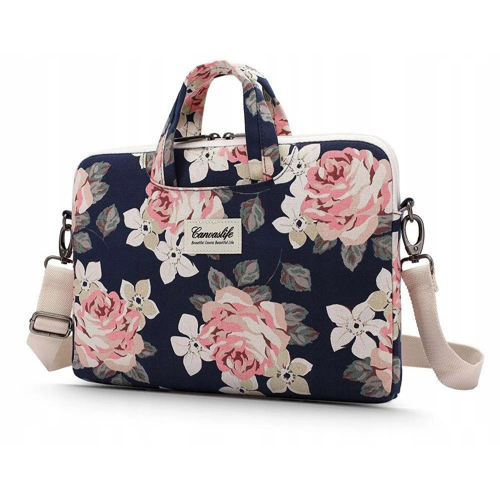 Canvaslife Briefcase Laptop Bag 13-14'' - Navy Blue/Pink