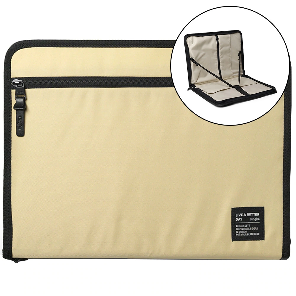 Ringke Smart Zip Pouch for a laptop up to 13" with a stand - beige