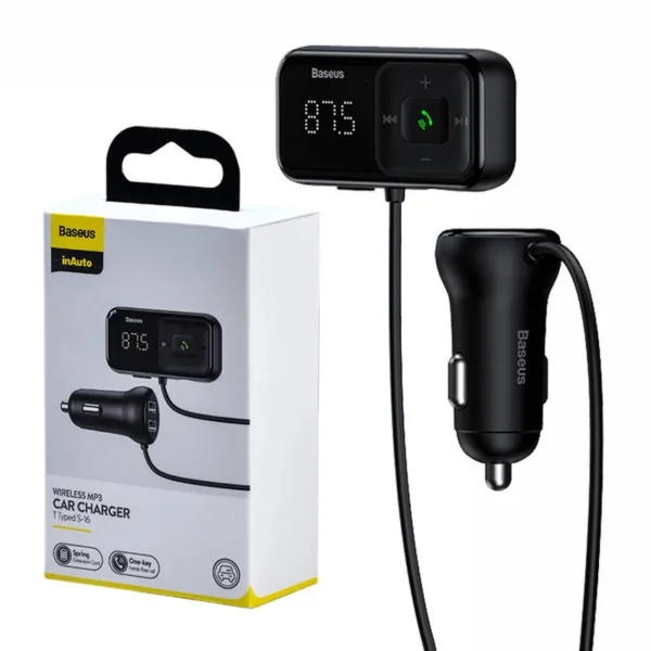 Baseus - Car MP3 Player + Charger Baseus S-16 (CCMT000201) - Bluetooth 5.0