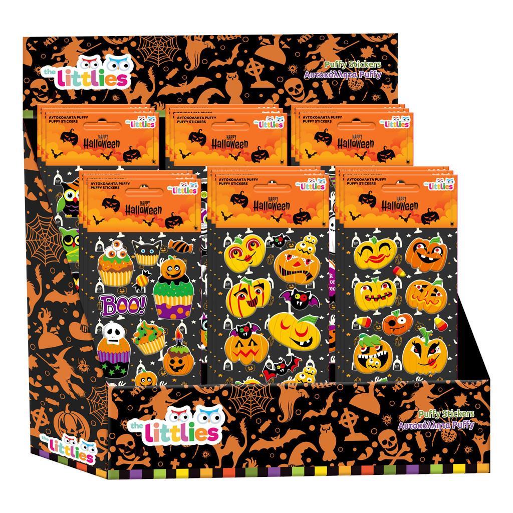 Αυτοκόλλητα Puffy Halloween The Littlies 10x22 εκ. 12 Σχέδια