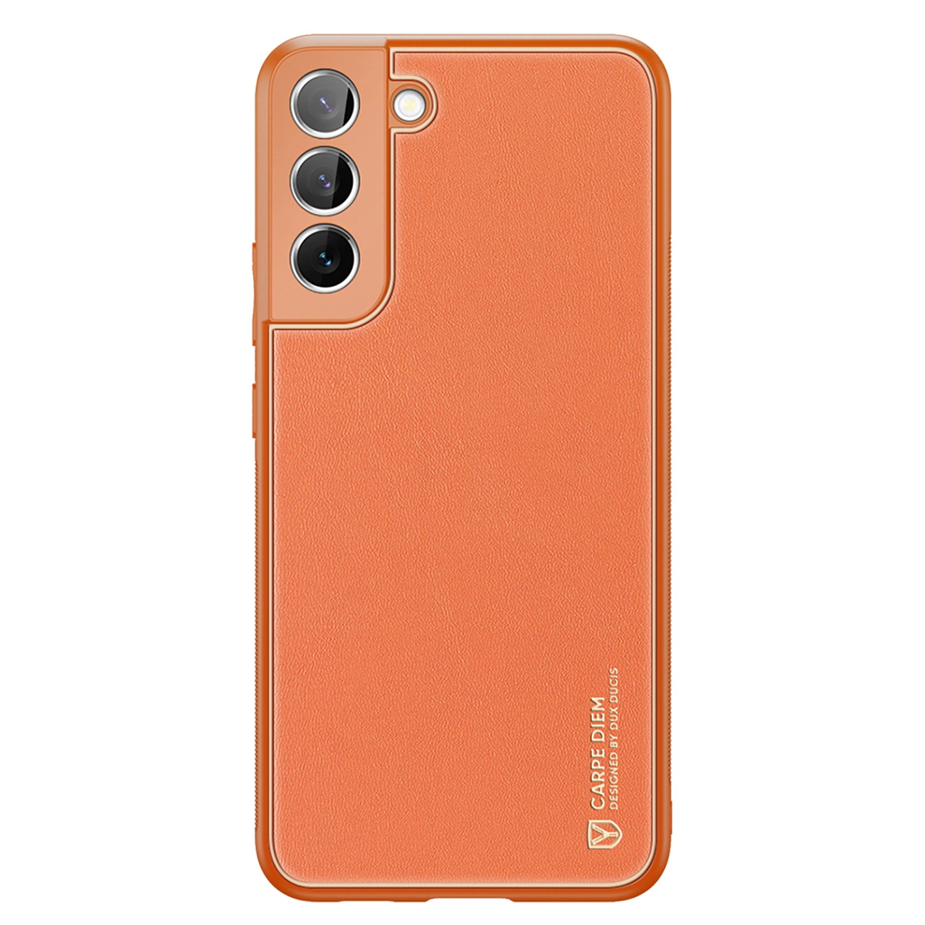 Dux Ducis Yolo elegant cover made of ecological leather for Samsung Galaxy S22 + (S22 Plus) orange