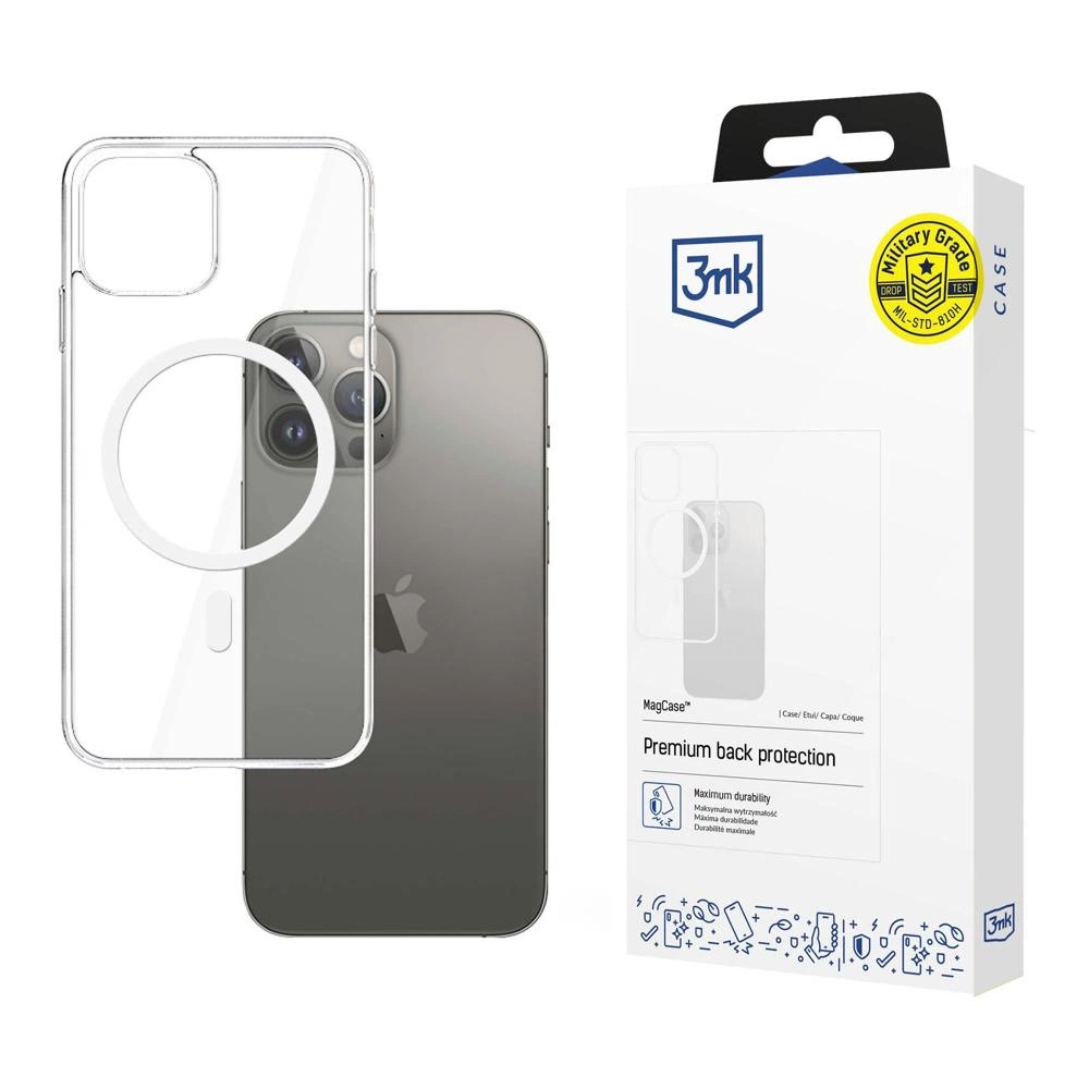 Case for iPhone 13 Pro Max compatible with MagSafe series 3mk MagCase - transparent