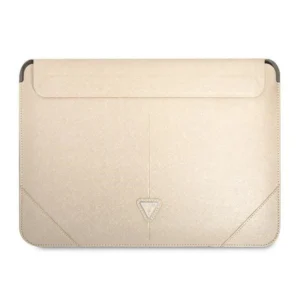 Guess Saffiano Triangle Logo case for a 14" laptop - beige