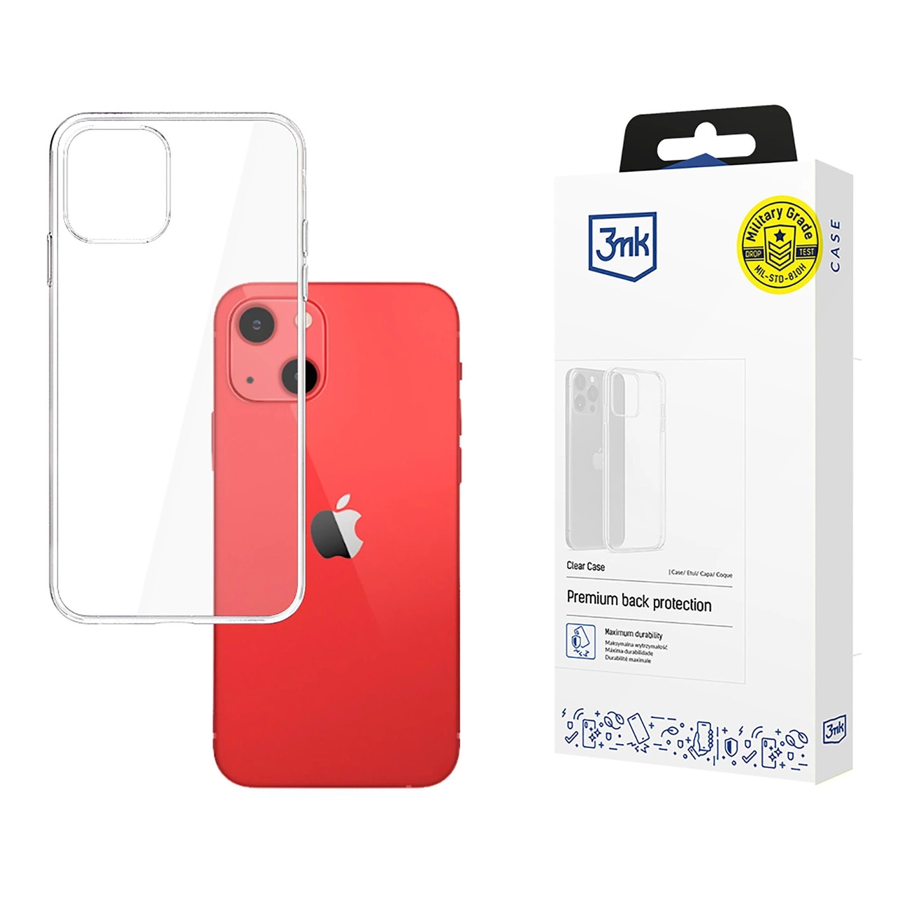 Case for iPhone 13 silicone from the 3mk Clear Case series - transparent