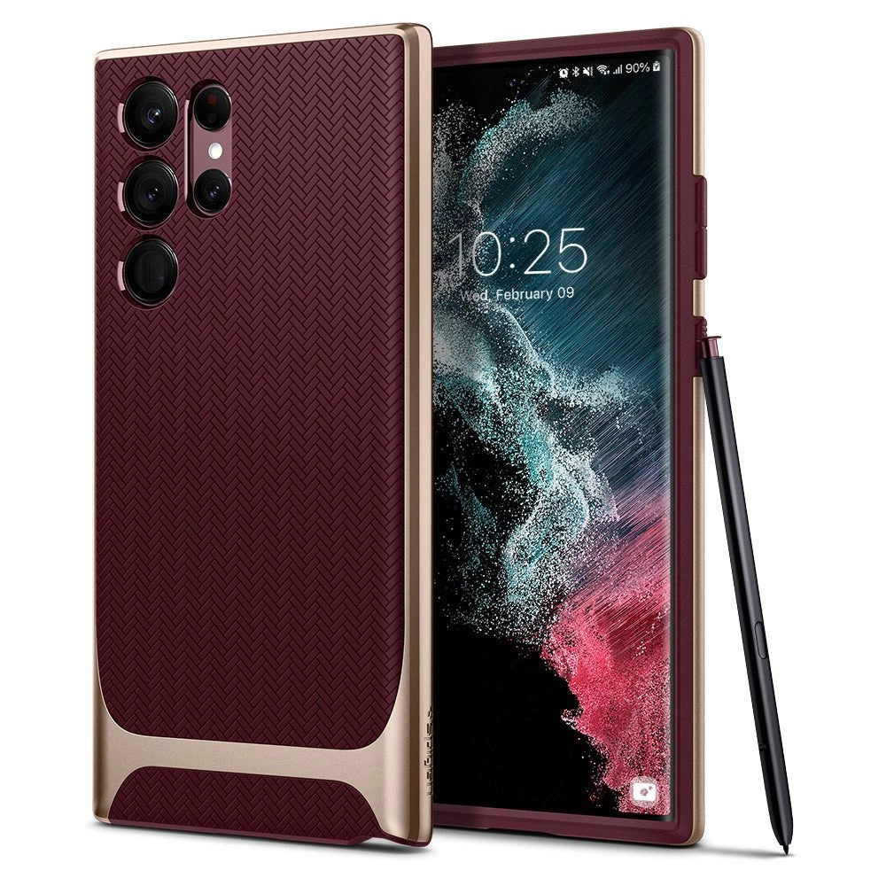 Spigen Neo Hybrid case for Samsung Galaxy S22 Ultra - burgundy