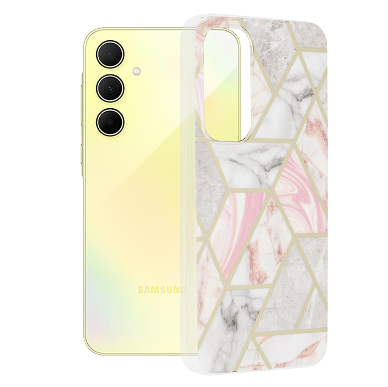 Techsuit - Marble Series - Samsung Galaxy A35 5G - Pink Hex