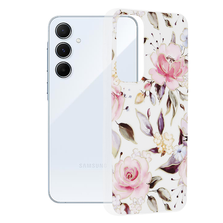 Techsuit - Marble Series - Samsung Galaxy A55 5G - Chloe White