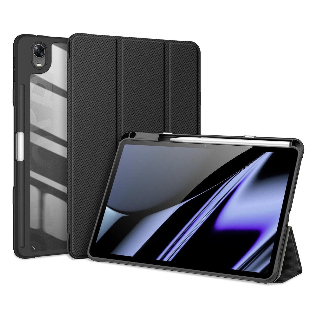 Dux Ducis Toby Armored Flip Smart Case for Oppo Pad with Stylus Holder Black