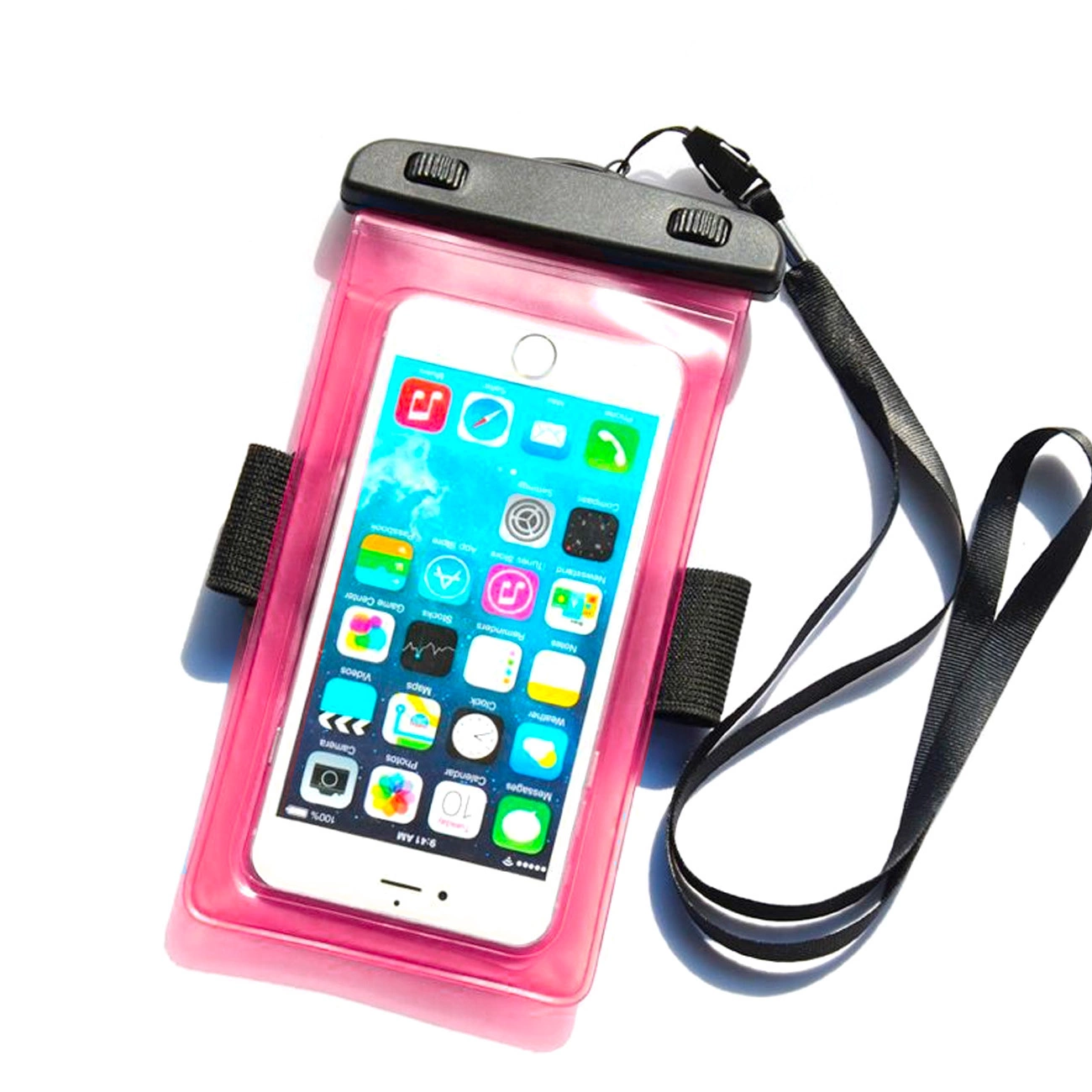 PVC waterproof armband phone case - pink