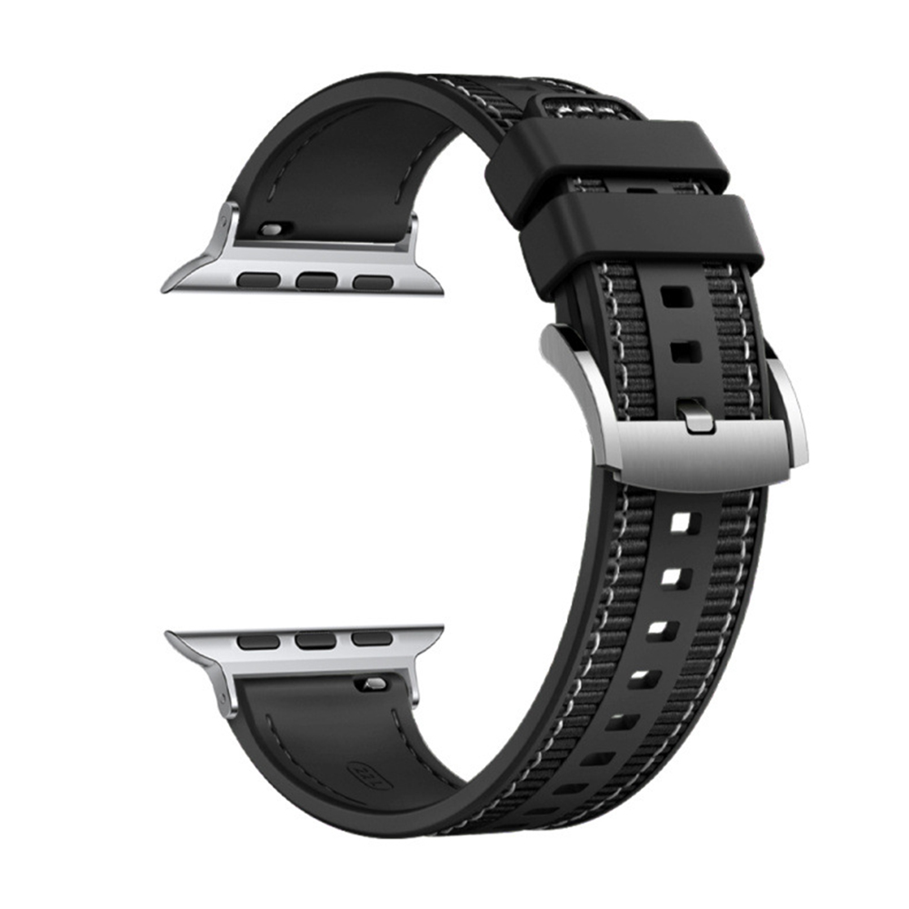 Techsuit - Watchband 35mm (W051) - Apple Watch 1/2/3/4/5/6/7/8/9/10/SE/SE 2/Ultra/Ultra 2 (42/44/45/46/49mm) - Black