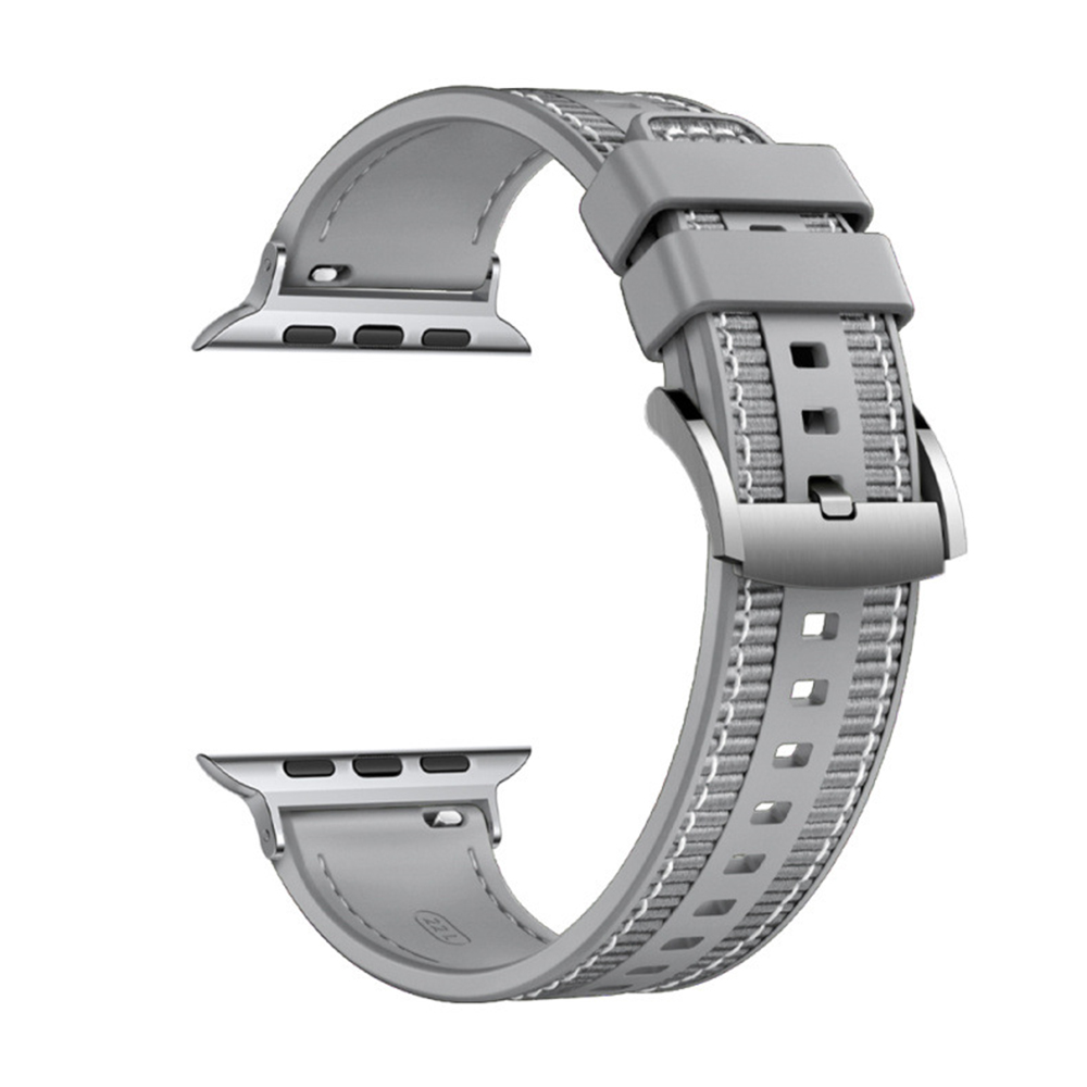 Techsuit - Watchband 32mm (W051) - Apple Watch 1/2/3/4/5/6/7/8/9/10/SE/SE 2 (38/40/41/42mm) - Gray