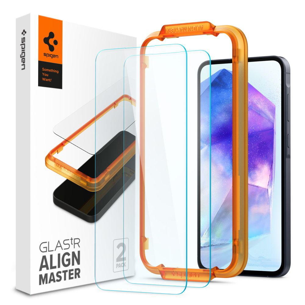 Spigen - Glas.tR Align Master (2 pack) - Samsung Galaxy A55 5G - Clear