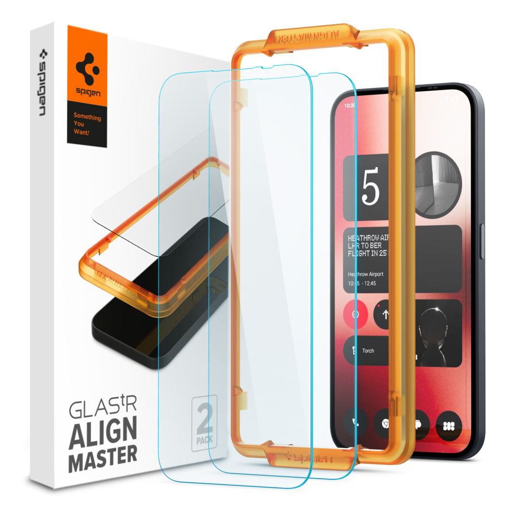 Spigen - Glas.tR Align Master (2 pack) - Nothing Phone (2a) / (2a) Plus - Clear