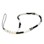 Guess pendant GUSTBCKH Phone Strap black-white/black-white Heishi Beads