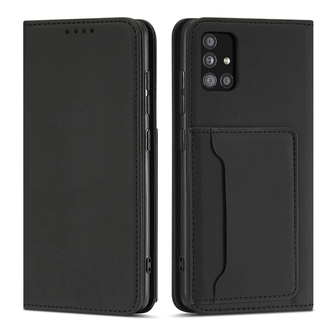 Magnet Card Case Case for Xiaomi Redmi Note 11 Pro Pouch Wallet Card Holder Black