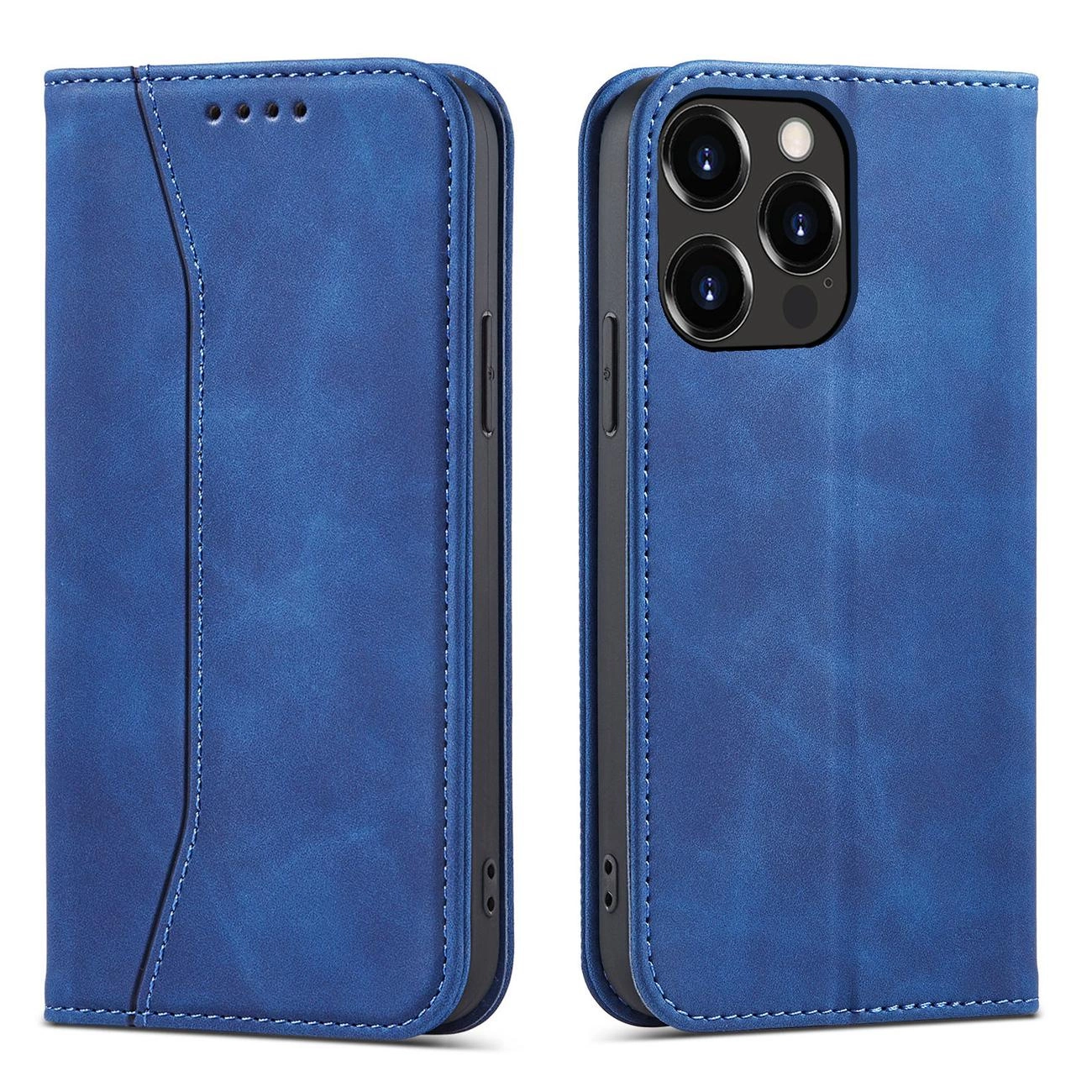 Magnet Fancy Case Case for iPhone 13 Pro Max Pouch Card Wallet Card Holder Blue