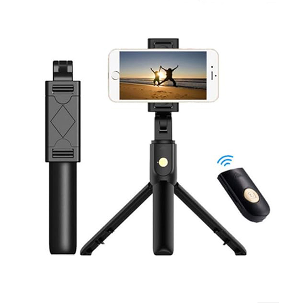 Techsuit - Selfie Stick (K07) - Compact Tripod Mount with Bluetooth Remote Control