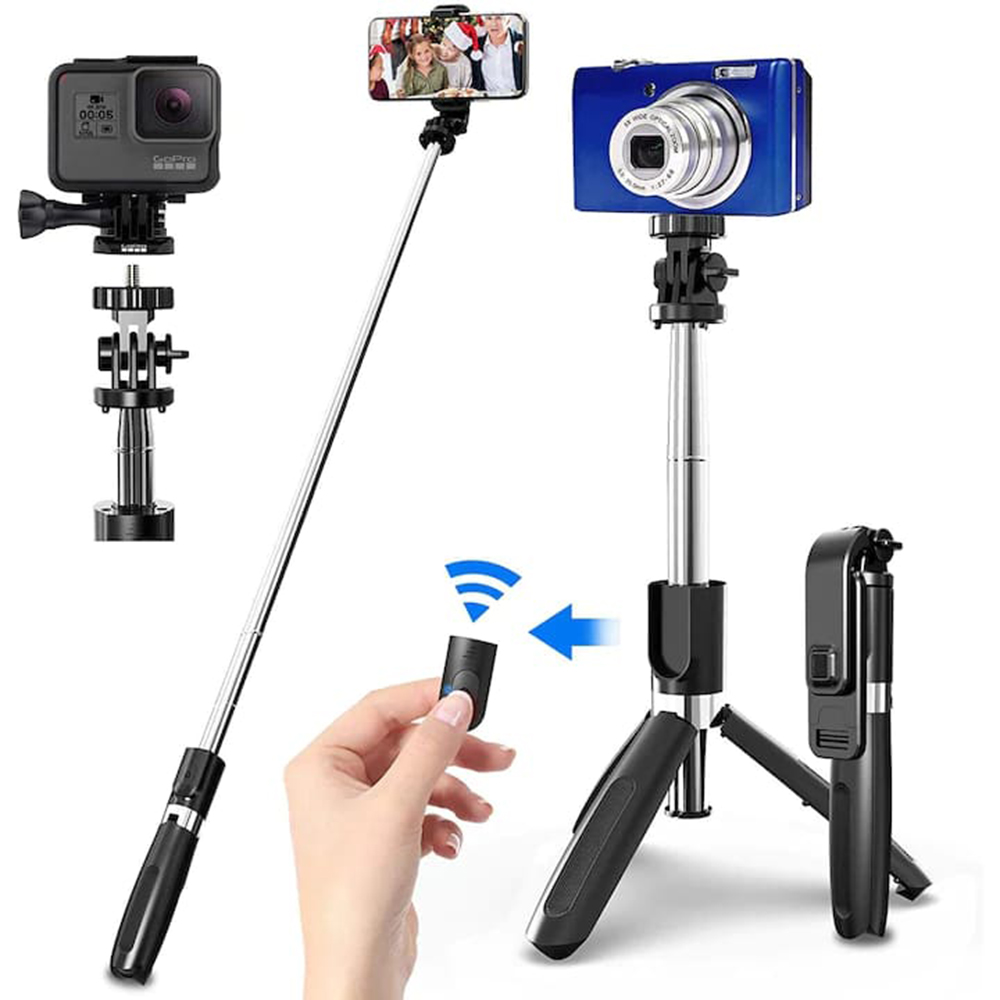 Techsuit - Selfie Stick (L02) - Stable Tripod with Bluetooth Remote Control