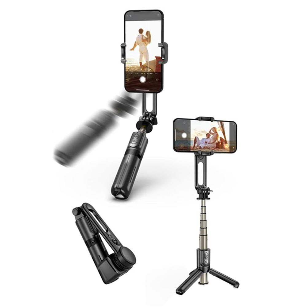 Techsuit - Mini Selfie Stick (L18Mini) - Stable Gimbal/Tripod with Bluetooth Remote Control