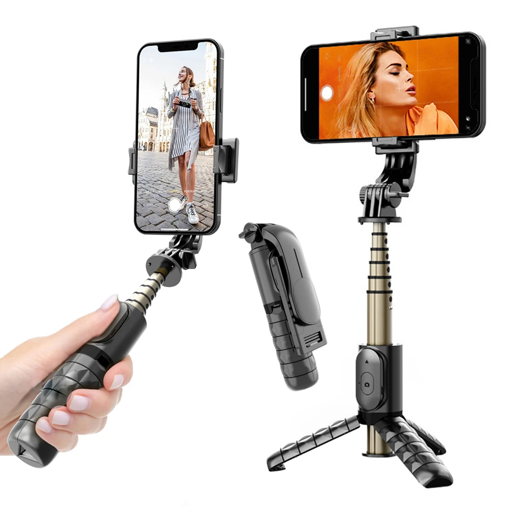 Techsuit - Mini Selfie Stick (Q10) - Stable Gimbal/Tripod with Bluetooth Remote Control