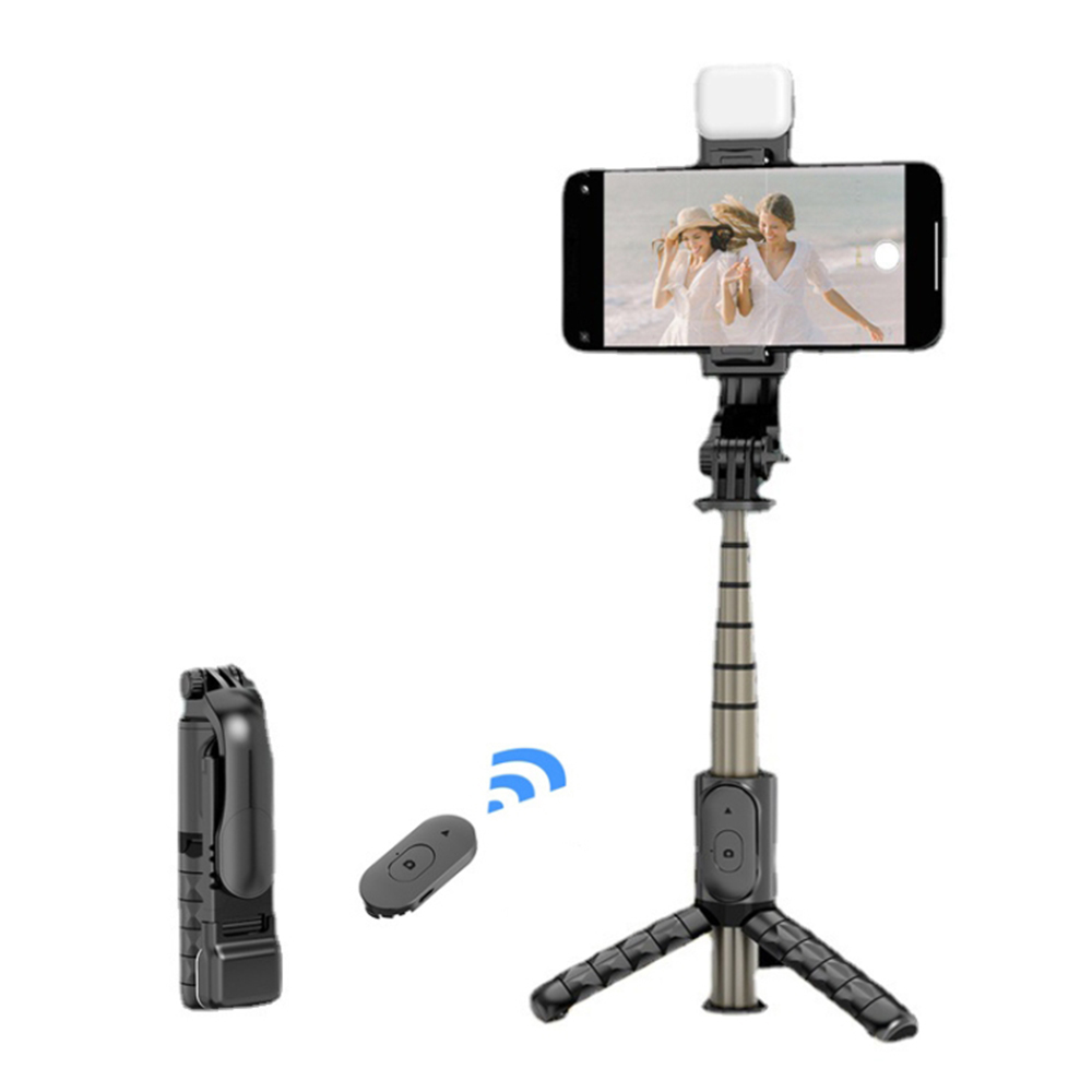 Techsuit - Mini Selfie Stick (Q10s) - Stable Tripod with Bluetooth Remote Control