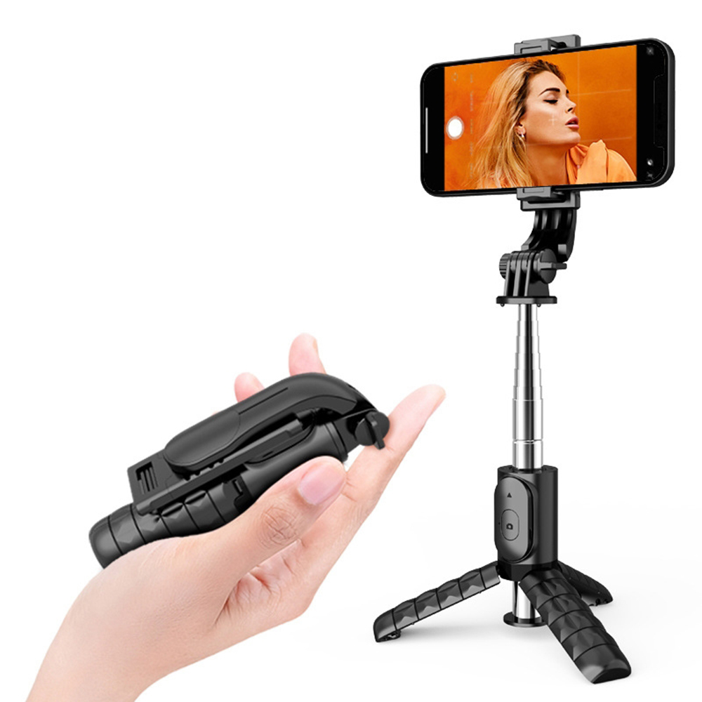 Techsuit - Mini Selfie Stick (Q11) - Stable Tripod with Bluetooth Remote Control